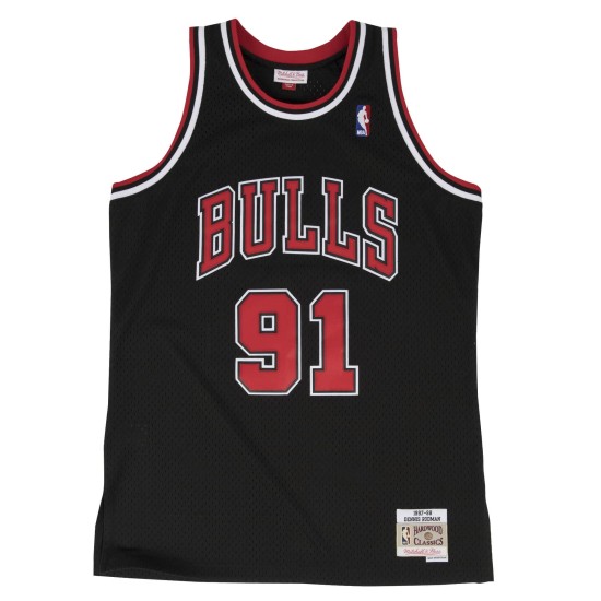 MITCHELL & NESS Swingman Jersey Chicago Bulls Alternate 1997-98 Dennis Rodman Μαύρο