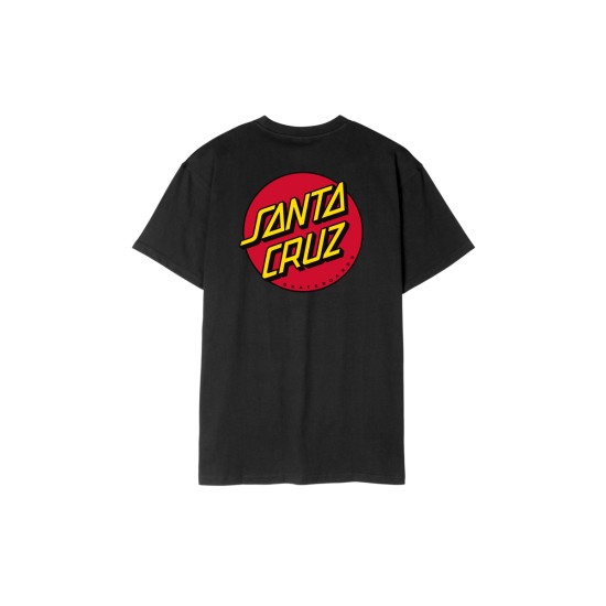 Santa Cruz Classic Dot Chest T-Shirt Μαύρο