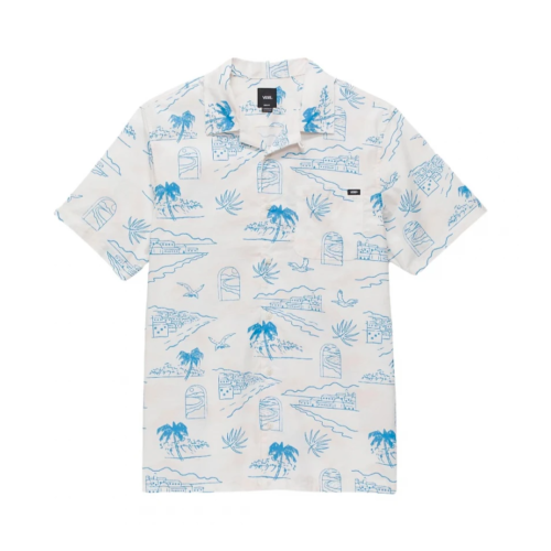 VANS  DAVISTA BUTTONDOWN SHIRT WHITE BLUE Άσπρο