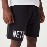 New Era Brooklyn Nets NBA Wordmark Black Oversized Shorts Μαύρο