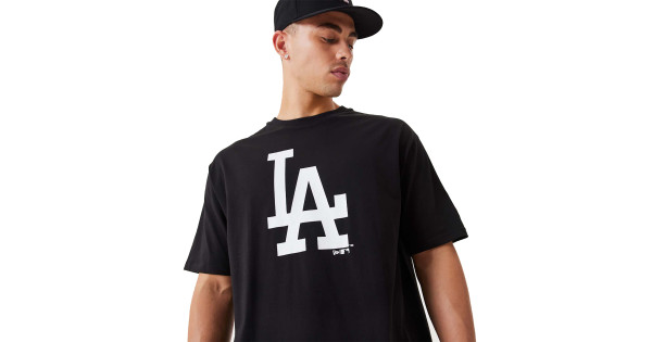 New Era LA Dodgers MLB League Essential Black Oversized T-Shirt Μαύρο