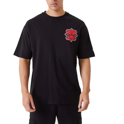 New Era Chicago Bulls NBA Championship Oversized T-Shirt Μαύρο