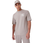 NEW ERA New York Yankees League Essential Brown Oversized T-Shirt Μπεζ