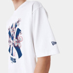 NEW ERA New York Yankees MLB Floral Logo White Oversized Ανδρικό T-Shirt Άσπρο