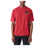 New Era Miami Heat NBA Script Red Oversized T-Shirt Κόκκινο