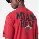 New Era Miami Heat NBA Script Red Oversized T-Shirt Κόκκινο
