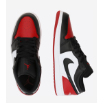 Jordan 1 Low Bred Toe Μαύρο Κόκκινο