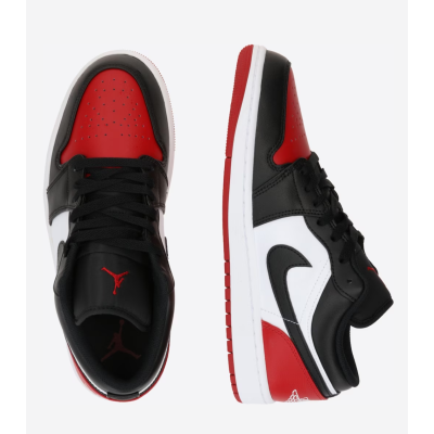 Jordan 1 Low Bred Toe Μαύρο Κόκκινο Jordan 1 Low Bred Toe Μαύρο Κόκκινο