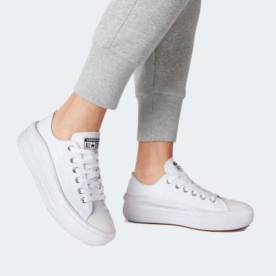 Converse Chuck Taylor All Star Ox Flatforms Sneakers Άσπρο Converse Chuck Taylor All Star Ox Flatforms Sneakers Άσπρο
