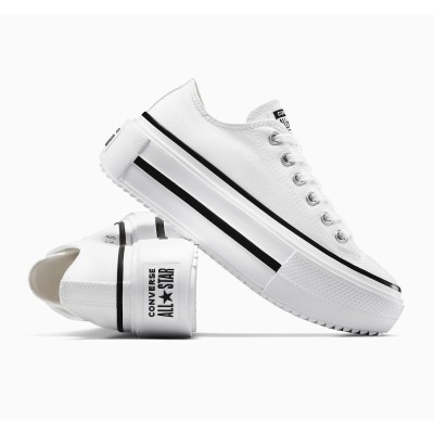 Converse Women's Chuck Taylor All Star OX Lift Double Stack Άσπρο