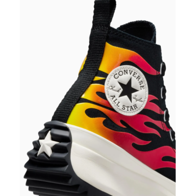 Unisex Converse Run Star Hike Flames High Top Black Unisex Converse Run Star Hike Flames High Top Black