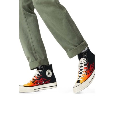 Converse Chuck 70 Hi Archive Print Flames Μαύρο Converse Chuck 70 Hi Archive Print Flames Μαύρο