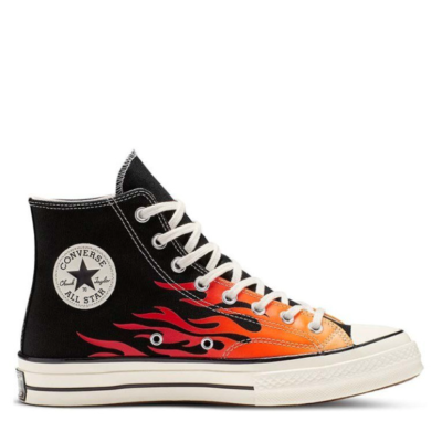 Converse Chuck 70 Hi Archive Print Flames Μαύρο Converse Chuck 70 Hi Archive Print Flames Μαύρο