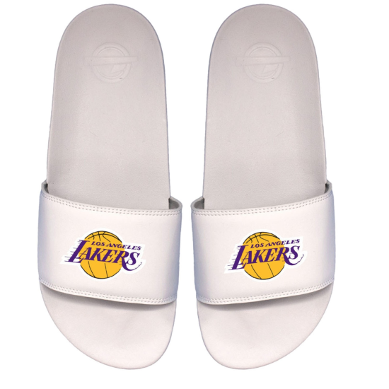 ISLIDE Los Angeles Lakers Primary Logo Motto NBA Gel Slides Άσπρο