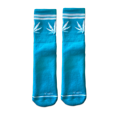 Bee Unusual Weed Stripes 420 Color Edition Socks Μπλέ