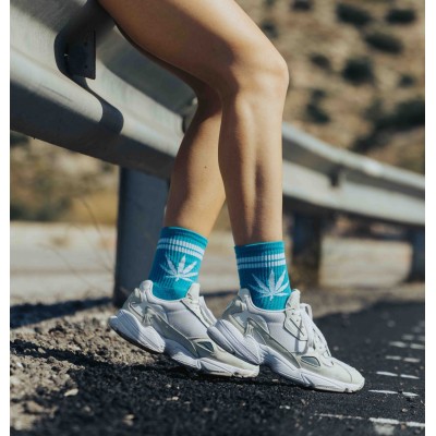 Bee Unusual Weed Stripes 420 Color Edition Socks Μπλέ