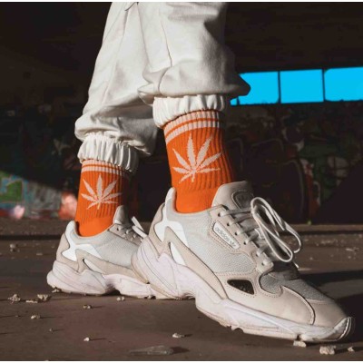 BEE UNUSUAL Weed Stripes 420 Color Edition Socks Πορτοκαλί