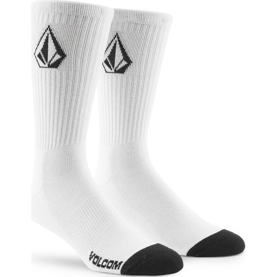 VOLCOM M FA FULL STONE SOCKS 3PK Άσπρο