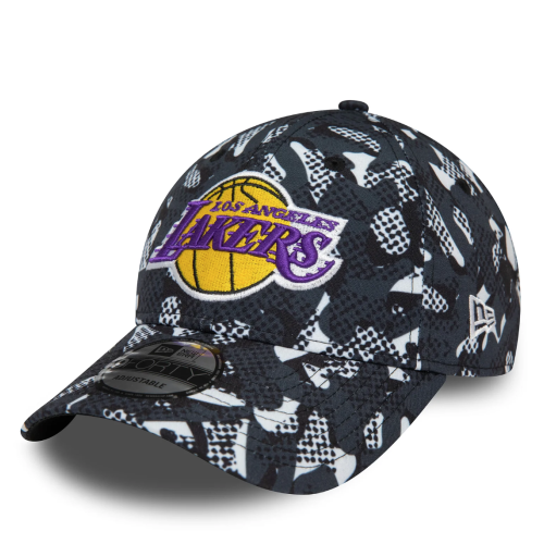 New Era LA Lakers NBA Seasonal Print Black 9FORTY Adjustable Cap Πολύχρωμο