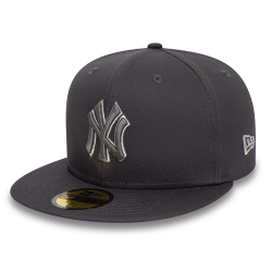 New York Yankees Metallic Outline Grey 59FIFTY Fitted Cap Γκρι