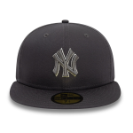 New York Yankees Metallic Outline Grey 59FIFTY Fitted Cap Γκρι