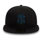 New Era New York Yankees Metallic Outline Black 59FIFTY Fitted Cap Μαύρο