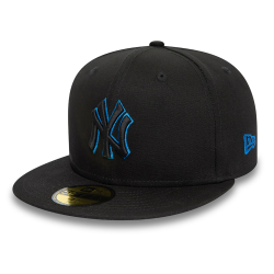 New Era New York Yankees Metallic Outline Black 59FIFTY Fitted Cap Μαύρο