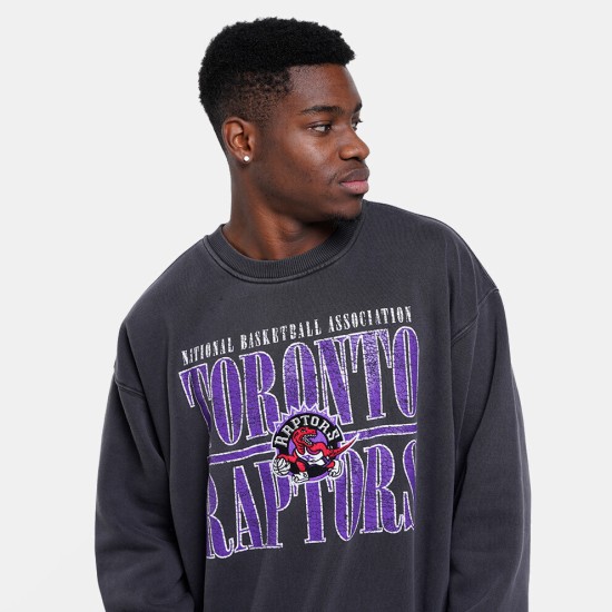 Mitchell & Ness Nba Downtown Fleece Crew Vintage Γκρι