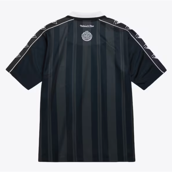 Mitchell & Ness Golden State Warriors Black Hardwood Classics Striker V-Neck Polo Μαύρο Mitchell & Ness Golden State Warriors Black Hardwood Classics Striker V-Neck Polo Μαύρο