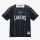 Mitchell & Ness Los Angeles Lakers Black Hardwood Classics Striker V-Neck Polo Mαύρο Mitchell & Ness Los Angeles Lakers Black Hardwood Classics Striker V-Neck Polo Mαύρο