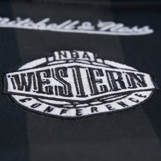 Mitchell & Ness Golden State Warriors Black Hardwood Classics Striker V-Neck Polo Μαύρο Mitchell & Ness Golden State Warriors Black Hardwood Classics Striker V-Neck Polo Μαύρο