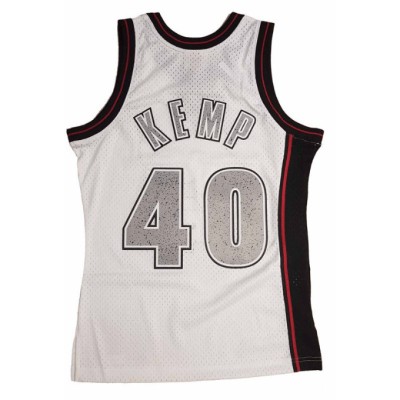 Mitchell & Ness Nba Seattle Supersonics Shawn Kemp 1995 Cracked Cement Swingman Jersey Άσπρο
