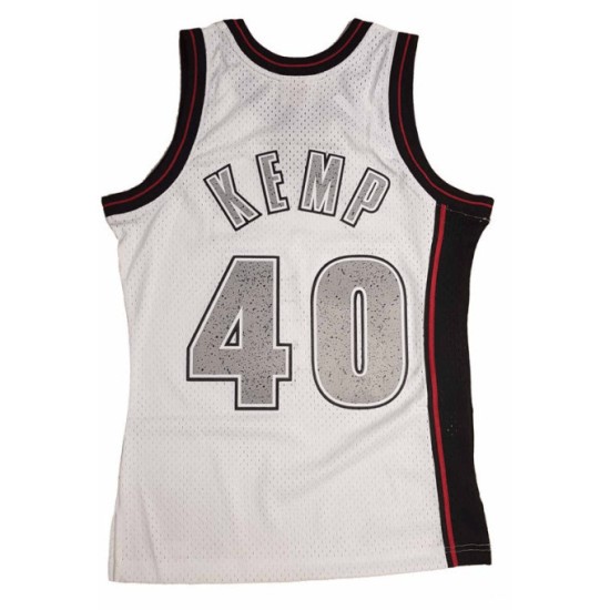 Mitchell & Ness Nba Seattle Supersonics Shawn Kemp 1995 Cracked Cement Swingman Jersey Άσπρο