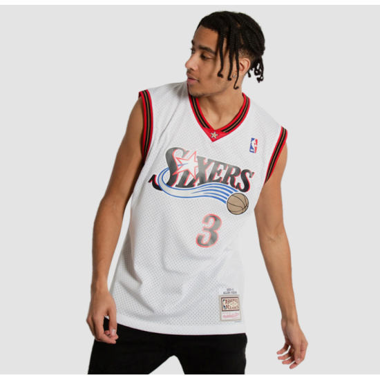MITCHELL & NESS NBA SWINGMAN JERSEY PHILADELPHIA 76ERS ALL STAR 2002-03 ALLEN IVERSON 3 Άσπρο