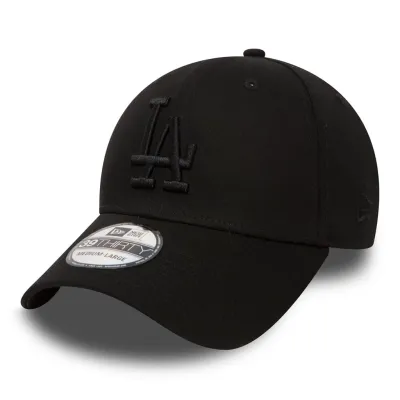 New Era LA Dodgers Essential Black On Black 39THIRTY Cap Mαύρο