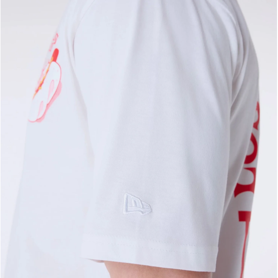 New Era LA Dodgers MLB Food Graphic Open White Oversized T-Shirt Άσπρο