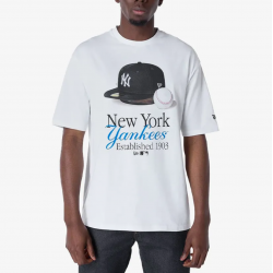 NEW ERA Mlb Script Grphc Tee Neyyan Άσπρο