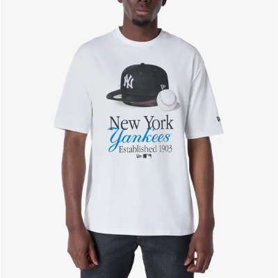 NEW ERA Mlb Script Grphc Tee Neyyan Άσπρο NEW ERA Mlb Script Grphc Tee Neyyan Άσπρο