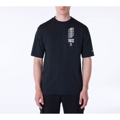 New Era New York Yankees MLB Wordmark Black Oversized T-Shirt Μαύρο  New Era New York Yankees MLB Wordmark Black Oversized T-Shirt Μαύρο