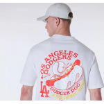 New Era LA Dodgers MLB Food Graphic Open White Oversized T-Shirt Άσπρο