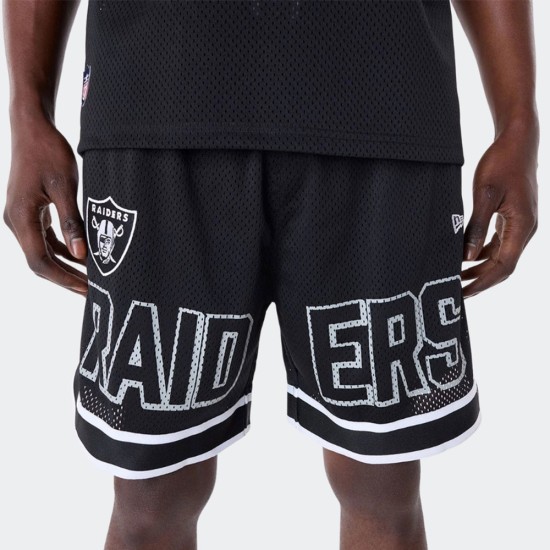 New Era Nfl Las Vegas Raiders Graphic Shorts Black Mαύρο