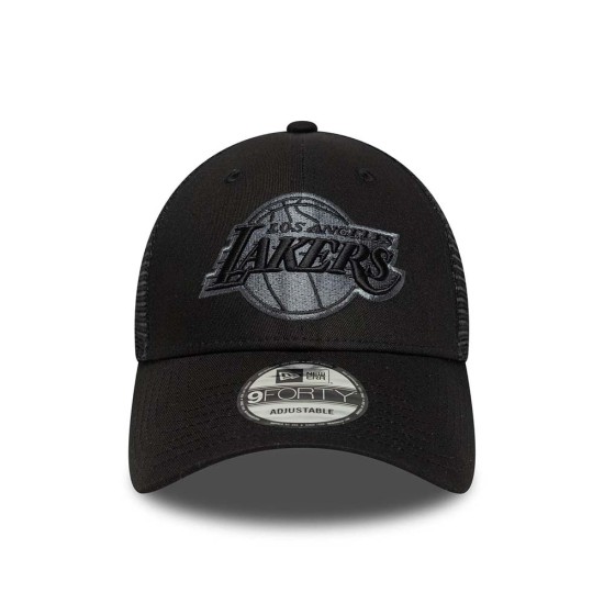 NEW ERA LA Lakers NBA Black 9FORTY Trucker Adjustable Cap Mαύρο