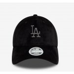 New Era LA Dodgers Womens Diamante Black 9FORTY Adjustable Cap Μαύρο