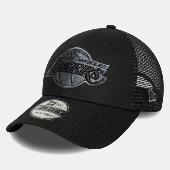 NEW ERA LA Lakers NBA Black 9FORTY Trucker Adjustable Cap Mαύρο