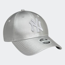 NEW ERA New York Yankees Womens Met Denim 9FORTY Adjustable Cap Ασημί 