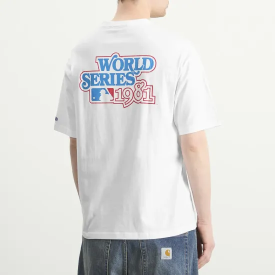 New Era Nfl LA Dodgers MLB World Series White T-Shirt Άσπρο