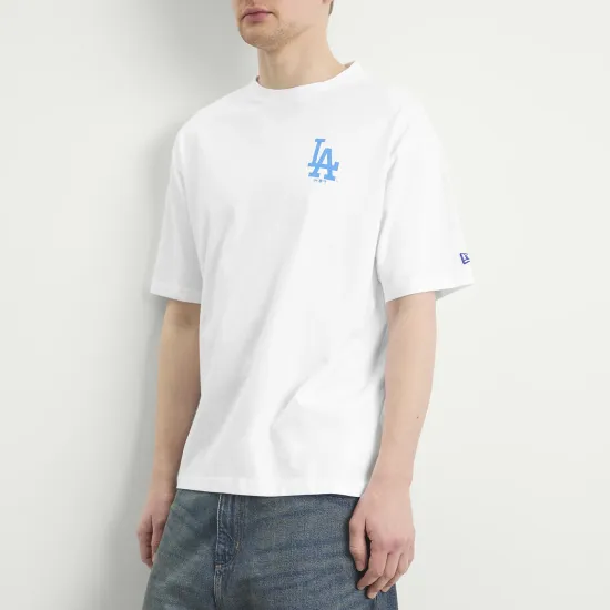 New Era Nfl LA Dodgers MLB World Series White T-Shirt Άσπρο