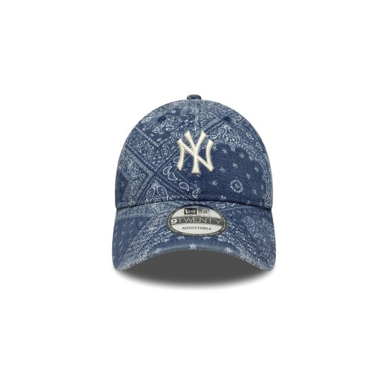 New Era MLB Washed Paisley New York Yankees Navy 9TWENTY Adjustable Cap Μπλε
