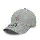 New Era New York Yankees Mlb Mesh Grey 39thirty Stretch Fit Cap Γκρι