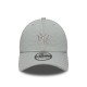 New Era New York Yankees Mlb Mesh Grey 39thirty Stretch Fit Cap Γκρι